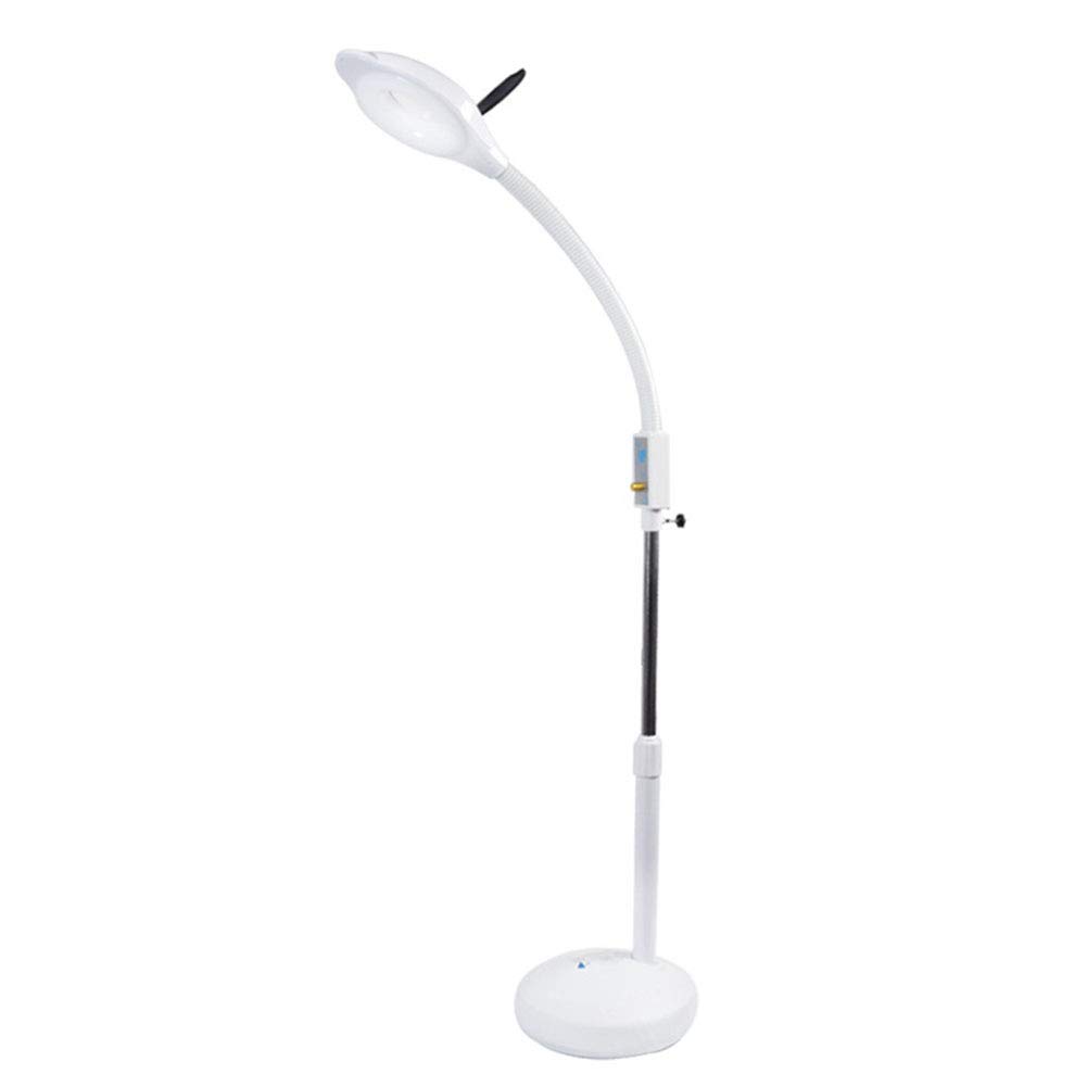 Aioneer 16X Led Magnifying Glass Floor Lamp - Stable Base Adjustable Swivel Arm Reading Magnifier Light With Gooseneck - For Professional Tasks,Jewelry,Sewing, Crafts