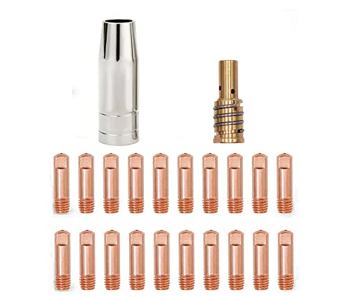 Mig Welding Gun Accessory Tips/Nozzle/Tip Holder, Compatible with Chicago Electric Welder Complete Replacement Flux Welding Torch 22-PK (.030