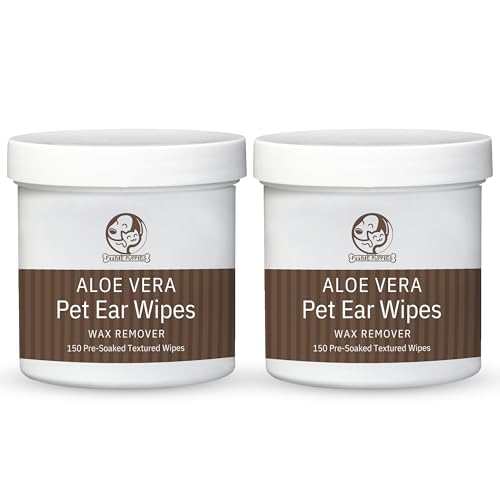 Image of Foodie Puppies Anti-Bacterial Pet Ear Wipes 150 Pieces - (Pack of 2) for Dogs, Cats and Other Small Animals | Daily Care Ear Wipes Suitable for Cleaning Stains, Ear Debris, Wax, Odor, Dirt