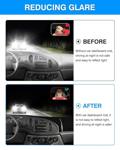 Image of Autorder Dashboard Cover Mat for Ford E150 E250 E350 1997-2008 /E450 2003-2008 Econoline Accessories Dash Cover Flannel Dash Mat Sunshade Glare UV Rays Protector