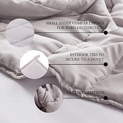 CYMULA Weighted Blanket for Adults (12lbs 48"x72" Twin Size) - Cooling Breathable Heavy Blankets for Summer Winter - Ultra Microfiber Soft Comfort Throw with Glass Beads - Gifts for Men/Women