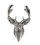 Whitetail Deer Pin, Pewter, 1.5 Inches, 100% Handmade in the USA, Buck, Hunting, Realistic, Metal, Lapel, Hat, Brooch, Gift, Jewlery, Over 3100 Unique Designs
