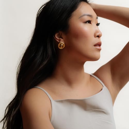 Gold Ball & Rope Statement Earrings – Lightweight Fashion Jewelry for Women2