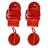 Hosrivae Interruptor de bloqueo para cinta de correr, botón de parada de seguridad de PVC + ABS con 2 cables de interruptor, compatible con cintas de correr redondas, rectangulares y trapezoidales (28