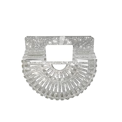 Rhinestone Purse Bamboo Purse Acrylic Purses For Women Mini Sparkly Transparent Evening Bag For Prom Party Wedding Beach Handbag Crossbody Bag #TOP2