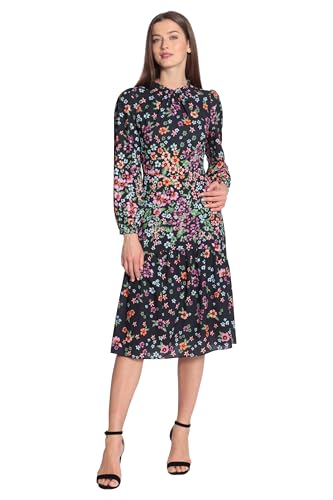 Image of Maggy London Women's Maggy London Women's Dresses Long Sleeve Ruffle Mock Neck Dress