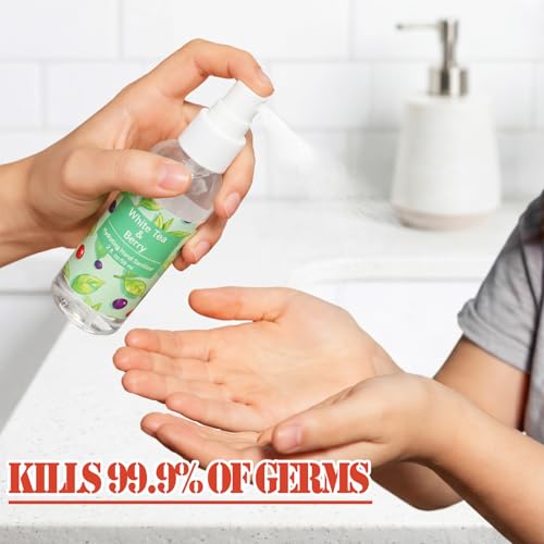 Image of 6 Pcs Hydrating Hand Washing Spray Scented Hand Washing Spray Travel Size 2 Fl oz Portable Pocket Bottle Mist Gently Cleans Dirt for Adults Office Family School Travel Sensitive Skin