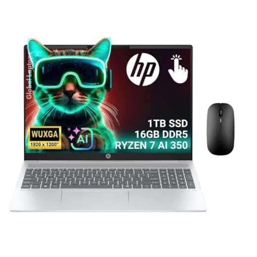 HP Omnibook 5 16" AI Laptop - AMD Ryzen AI 7 350 - Copilot+ PC - 2K (1920 x 1200) Touchscreen - 16GB Memory - 1TB SSD - Windows 11 Home