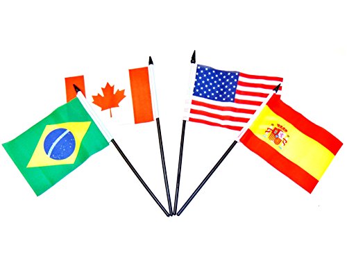International/Country World Flag Set--Polyester 4"X6" Flags, One Flag For Each Country In A Specific Region Or World Organization, 4X6 Miniature Desk & Table Flags, Small Mini Stick Flags (G-20 (Group Of 20)) #TOP1