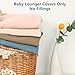 Pea Pod Baby Lounger Cover Muslin Cotton Slipcover Compatible with Snuggle Me Lounger - Soft Breathable Infant Lounger Covers Only for Newborn Baby Nest Lounger Sheets for Cozy Nap 0-12 Months，Blue