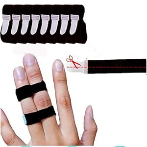 Mcvcoyh Finger Buddy Loops Wraps to Treat Broken Finger Brace Splints Tape for Jammed, Swollen or Dislocated Joint – 8 Pack