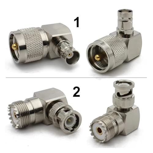 Conector UHF SO239 a BNC macho de 90 grados que evita la torsión del cable coaxial 2