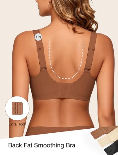 Image of Jelly Wireless Bras for Women No Underwire Push Up Seamless Full Coverage Bralettes Support Lift Everyday Bra