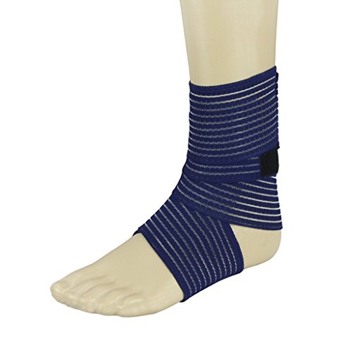 Bxt A Pair (2 Pieces) Elastic Breathable Wrap Ankle Support Brace Compression Knee Elbow Wrist Ankle Hand Support Wrap Sports Bandage Strap With Hook & Loop Fastener Straps #TOP1