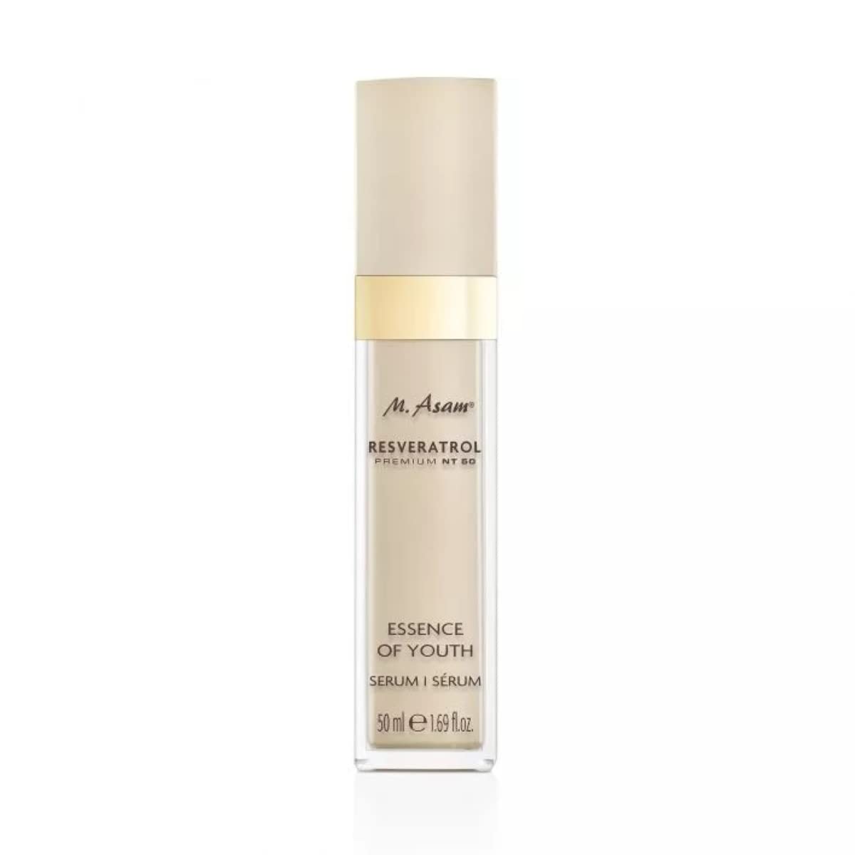 M. Asam RESVERATROL PREMIUM NT50 Essence of Youth Serum (100 ml) – Anti-Aging Serum mit Hyaluron Serum & Essenz, strafft die Haut, bewahrt jugendlichen Glow, intensive Gesichtspflege