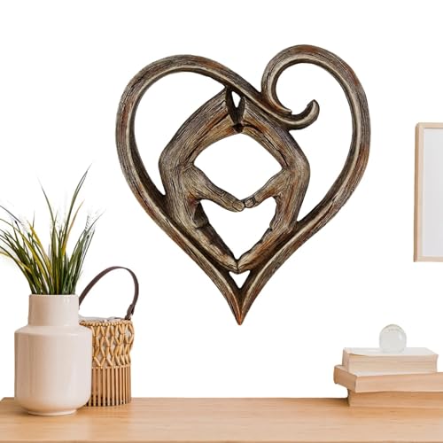 Sculpture d'amour moderne pour murs symbole de l'union éternelle d'un couple