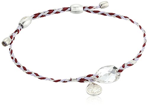 Alex and Ani Precious Threads, Crystal Swarovski, Thistle Braid, Sterling Silver Bangle Bracelet