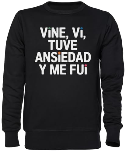 Sweat-shirt Vine Vi Tuve Ansiedad Noir Pull Homme Femme Jumper Unisexe