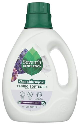 Seventh Generation Liquid Fabric Softener 120 loads Fresh Lavender Scent Static Reducer 90 Fl oz