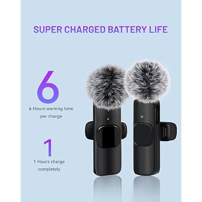2024 Professional Wireless Lavalier Microphone for iPhone iPad, Wireless Microphone- 2 Pack Noise Canceling Crystal Clear Recording with USB-C, Live Streaming, YouTube, TikTok