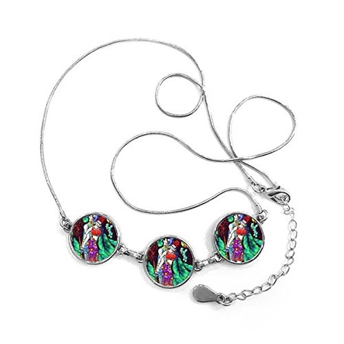 Bijoux pendentif l'homme sexy et femme bikini avec motif arbre sous le clair de lune poétique