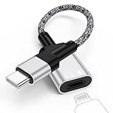 USB C to Lightning Headphone Audio Adapter for iPhone 17e 17 Air Pro Max Air 16e 16 15 Pro Max Plus,iPad,MacBook, USB C Male to Lightning Female Earbuds Audio Adapter Earphone Converter (NO CHARGE)