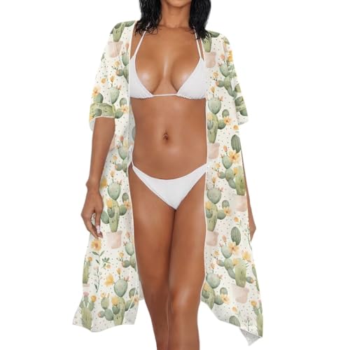 Cache-maillot de bain mousseline voile léger manches courtes