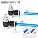 TAILONZ PNEUMATIC 3 Pack SL-1/4-N1 Push to Connect Air Line Fitting Air Flow Control Valve 1/4 Inch od 1/8 Inch Npt Elbow 90 Degree Air Speed Control Valve Fitting Push Lock