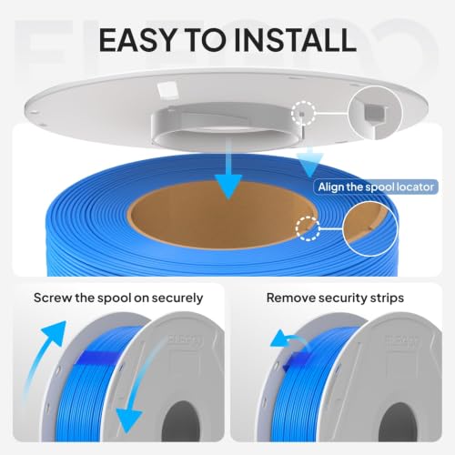 Image of ELEGOO Reusable Filament Spool, Detachable Reel Holder for Refill Filament Easy Installation Fits PLA /PETG /ABS, Compatiible with Most FDM 3D Printers