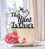 The Hunt is Over Cake Topper,Wedding Cake Topper,Deer Cake Topper,Antlers Cake Topper,Hunting Cake Topper,Deer Cake Decoration,country