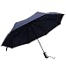 Mysuntown Windproof Auto Open Close Travel Umbrella 60 MPH Tested Fiberglass Reinforced 8-Rib With A Beautiful Box(Dark Blue)