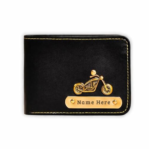 Image of SCPmarts Premium Personalized Wallet for Men with Name & Charm - Stylish Personalized Wallet with Multiple Card Slots & Durable Finish - Ideal Gift for Birthday, Anniversary (Black)