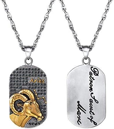 Stainless Steel Zodiac Star Sign Constellation Horoscope Pendant Necklace Idea Men Women