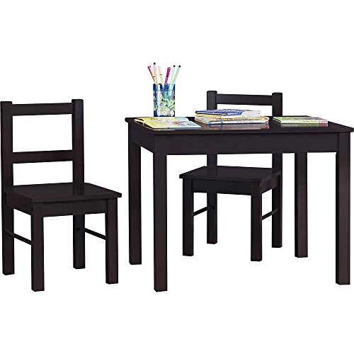 Ameriwood Home Hazel Kid's Table and Chairs Set, Espresso