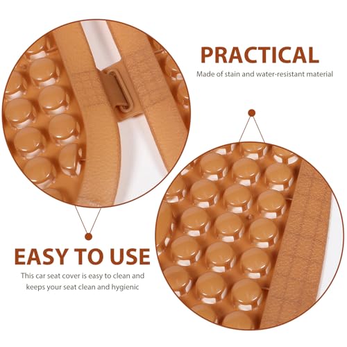Funda refrescante para asiento de coche: confort transpirable marrón para conductor y oficina 3