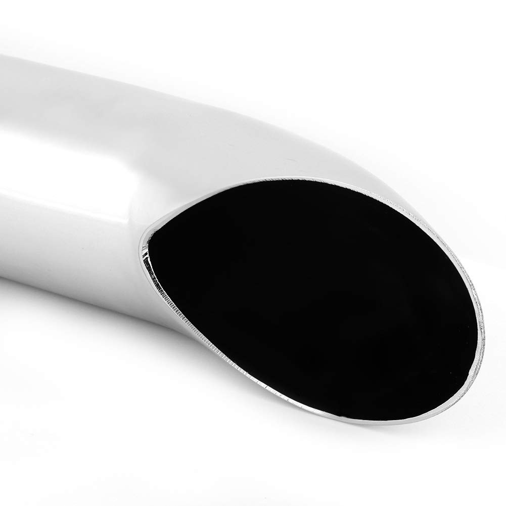 EBTOOLS para silenciador personalizado Tubo de escape, silenciador de escape de galvanoplastia de tubo de escape universal de motocicleta de acero inoxidable de hierro con reductor de 35/39/43mm