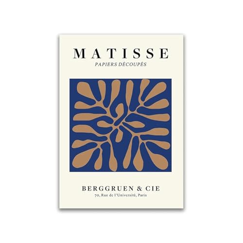 Tableau Décoration Murale Moderne Matisse Bleue Image Imprimée sur Toile