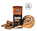 New! Perfect Keto Bar, Keto Snack (12 Count), No Added Sugar. 10g of Protein, Coconut Oil, and Collagen, with a Touch of Sea Salt and Stevia. (12 Count, Cinnamon Roll)