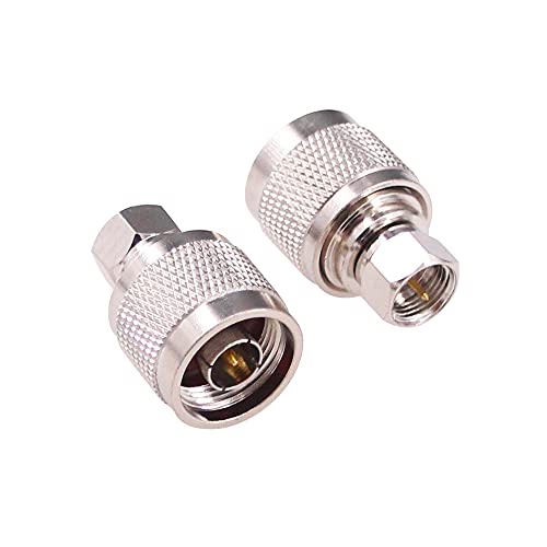 Adaptador coaxial N tipo macho a F tipo macho 2 piezas miniatura 1