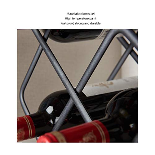 Soporte para 8 botellas de vino de metal miniatura 3