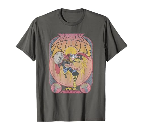 T-shirt vintage Thor classique Marvel confectionné en coton doux de qualité supérieure