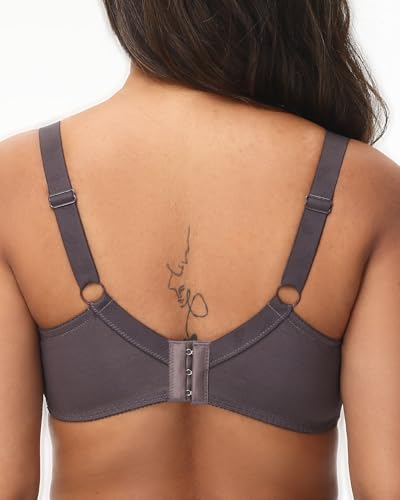 Plus Size Lace Bras for Women Full Coverage Comfortable Underwire Bra3