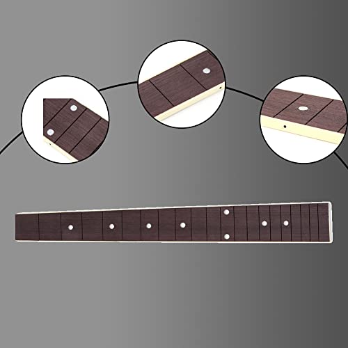 Guitar Neck, Rosewood Fretboard Replacement For 41 Inch 20 Frets Acoustic Guitar #TOP2