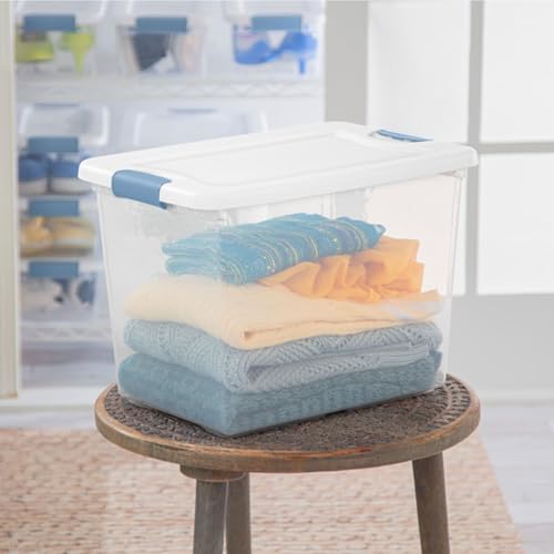 Sterilite 6-Pack Latching Box, Under Bed Storage Bins with Lids, Clear Plastic, 25 Quart - Heavy-Duty Organizing Containers for Closet, Bathroom, and Office by Sterilite - Image 9