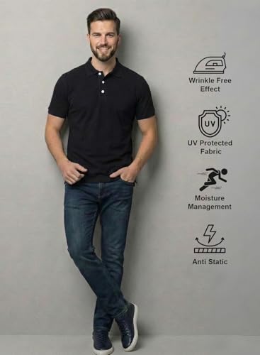 Image of XENOVAURBAN Dry Fit Polo t Shirt for Man | Regular Fit | Quick Dry Mars Fabric Polo T-Shirt with Collar for Men