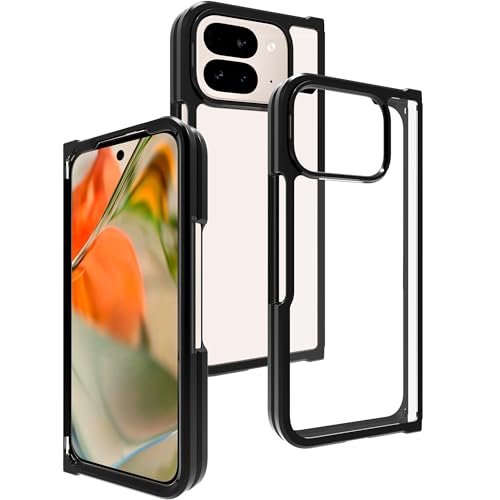 for Pixel 10 Pro Fold Case: Clear Transparent Protective Cover[Anti-Yellowing][Anti-Scratch] for Google Pixel 10 Pro Fold Phone Case-Black by Osophter - Used condition - US$6.01