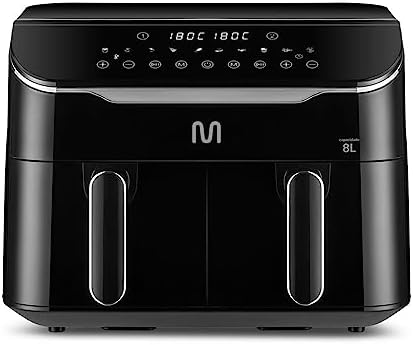 Multi GO219 Double Air Fryer: 5-in-1 Dual Zone Air Fryer with 2 Independent Frying Baskets and Independent Temperature Control, Smart Finish to Roast, Broil, Dehydrate Function, 1700W, Black. Multi GO219 Double Air Fryer: 5-in-1 Dual Zone Air Fryer with 2 Independent Frying Baskets and Independent Temperature Control, Smart Finish to Roast, Broil, Dehydrate Function, 1700W, Black.