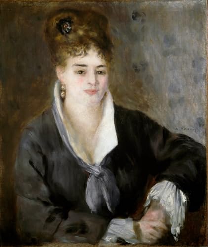 Peinture Murale La Dame en noir de Renoir : Sublimez Votre Salon avec une Toile 60x90cm
