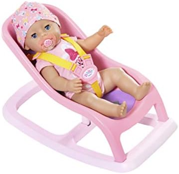 BABY Born Bouncing Chair for 43 cm Doll - With Safety Straps - Easy for Small Hands, Creative Play Promotes Empathy and Social Skills, For Toddlers 3 Years and Up