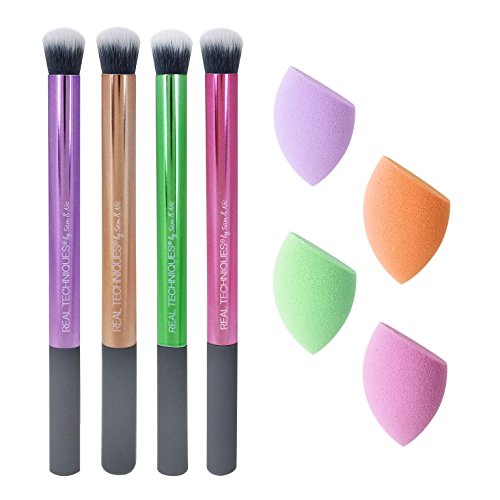 Real Techniques-Color Correcting Essentials-Makeup Brush Set-Cancel Sallowness, Conceal Darkness, Neutralize Redness, Brighten #TOP1